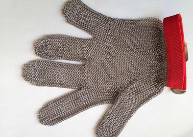 دستکش استیل ضدزنگ برگشت پذیر سطح 5 با رنگ نقره ای تسمه نساجی