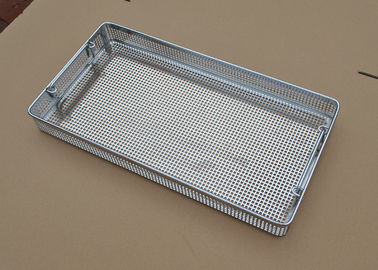 سبد فلزی ضد عفونی کننده سوراخ شده مربع سوراخ برای استفاده بیمارستان