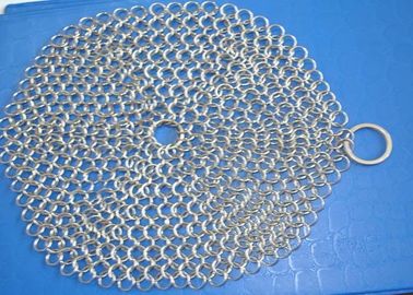 قیمت خوب 304 7 * 7 پاک کننده چدن اسکرابر Chainmail از جنس استنلس استیل مخصوص درجه مواد غذایی آنلاین