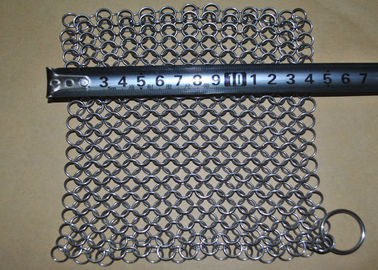 قیمت خوب اسکرابر / تمیز کننده چدن SS 7 Chainmail SS ، تصفیه سطح صیقل دهنده آنلاین