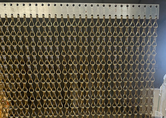 قیمت خوب آلومینیوم میش دو قوطی زنجیر پریدن فلزی میش پرده برای رستوران آنلاین