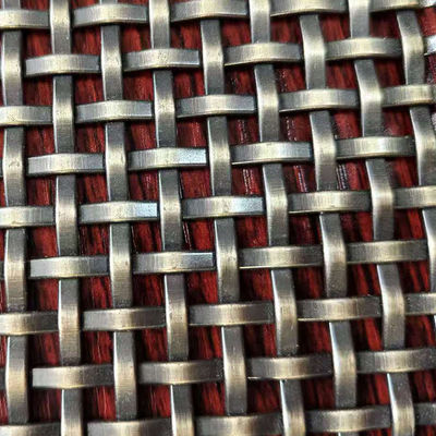 قیمت خوب پانل پرده مشبک سیمی بافته شده معماری تزئینی آسانسور از جنس استیل فلزی برنجی برای درب های کابینت آنلاین