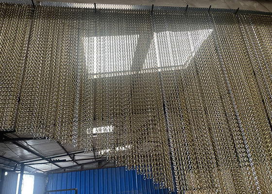 قیمت خوب پرده زنجیره ای فلزی آلومینیومی تزئینی آویزان با لوازم جانبی آنلاین