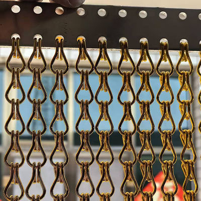 قیمت خوب پرده درب مشبک سیمی تزئینی با قلاب دوتایی آلومینیومی آنلاین