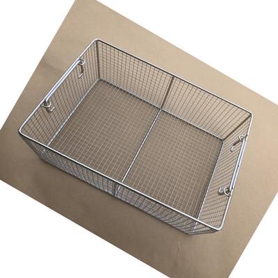 قیمت خوب 304 Stainless Steel Woven Mesh Basket Industrial Workshop Cleaning Storage Metal Wire Mesh Basket آنلاین