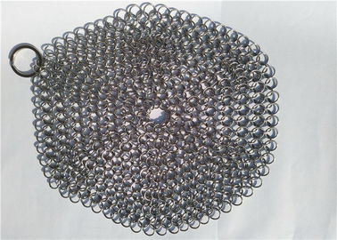 قیمت خوب اسکرابر Chainmail از استیل ضد زنگ 7 اینچ برای تمیز کردن وسایل آشپزخانه ، شکل گرد آنلاین