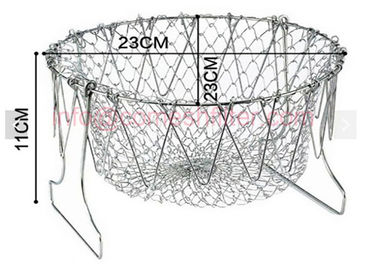 قیمت خوب بخار تاشو قابل شستشو Deep Fry Chef Basket ، گواهی Magic Basket FDA آنلاین