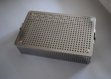 قیمت خوب سبد استریلیزه ورق فلز سوراخ شده با استیل ضد زنگ پزشکی 38x30x5cm آنلاین