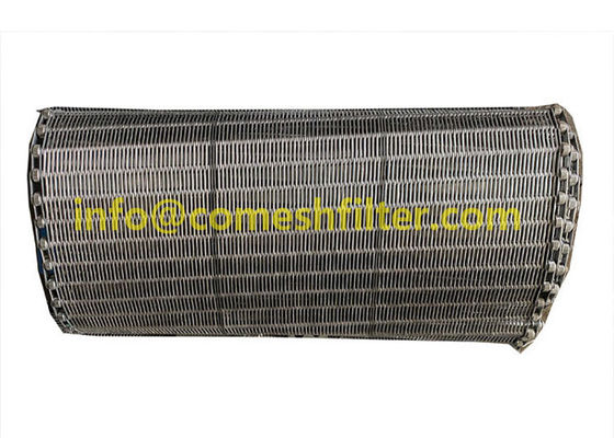 قیمت خوب تسمه نقاله حلقه مشبک سیمی فلکس 304 مارپیچ چشمی با زنجیر برای فریزر تونلی آنلاین