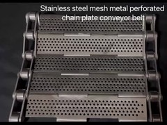 فولاد ضد زنگ 304 316 فلز پرفوری شده زنجیره ای صفحه حمل کننده کمربند