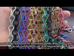 پرده درب مشبک سیمی تزئینی با قلاب دوتایی آلومینیومی