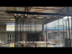 پرده بافته شده مارپیچی فلزی تزئینی نما با رنگ طلایی