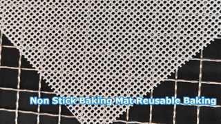 تشک توری سیلیکونی غیر چسبنده بدون لغزش ضد حرارت با درجه مواد غذایی قابل استفاده مجدد برای کوکی‌های شیرینی‌پزی