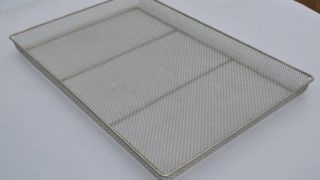سینی توری فلزی درجه مواد غذایی 80x100 40*60cm ss304 316 سینی مشبک استیل برای نانوایی فر