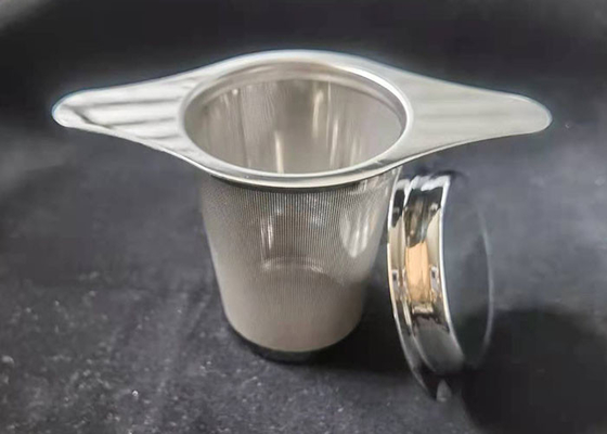 قیمت خوب لوگوی سفارشی 304 استنلس استیل شل دمنده چای به ارتفاع 7.5 سانتی متر با دسته آنلاین