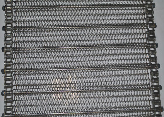 304 SS Flat Flex Wire Belt، تسمه نقاله مارپیچ مش برای پردازش مواد غذایی