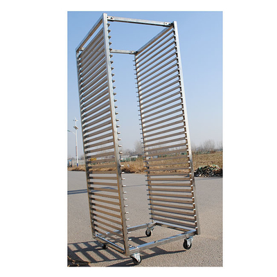 قیمت خوب لاستیک چرخ دستی قفسه سینی فولادی ضد زنگ 201 ضد خوردگی / چرخ های نایلونی آنلاین