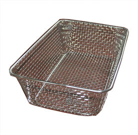 قیمت خوب سبد سیم فلزی بافته شده از جنس مواد غذایی ، سبدهای مش از جنس استنلس استیل آنلاین