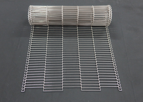 قیمت خوب 1mm مواد غذایی شکلات Enrober Wire Mesh Conveyor کمربند فولاد ضد زنگ تخت انعطاف پذیر آنلاین