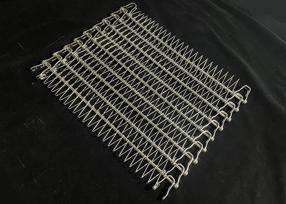 قیمت خوب مقاومت در برابر دمای پایین فولاد ضد زنگ میله انعطاف پذیر سیم میش حلقه ای کمربند حمل کننده با لبه پیوند U شکل آنلاین