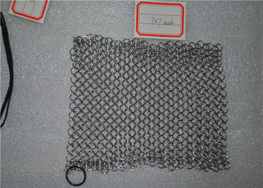 قیمت خوب Scrubber Chainmail فولاد ضد زنگ مربع شکل غیر سمی برای آشپزخانه آنلاین