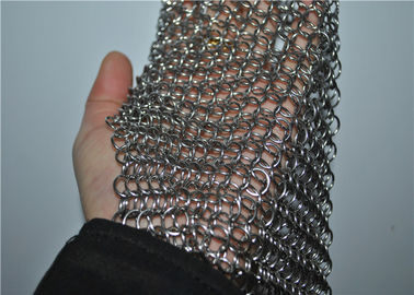 قیمت خوب Scrubber Chainmail از جنس استیل ضد زنگ مربع با پاک کننده چدنی غیر سمی آنلاین