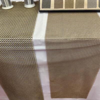 صفحه حلقه حلقه زنجیر مشبک حلقه زنجیر استیل ضد زنگ رنگ طلایی