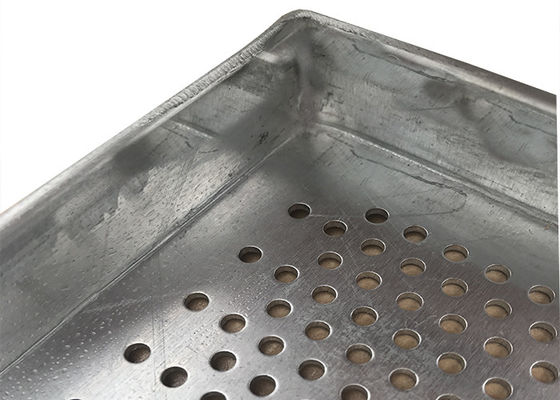 سینی مش فلزی سوراخ دار آلومینیومی برای صنایع غذایی ، اندازه 600X400