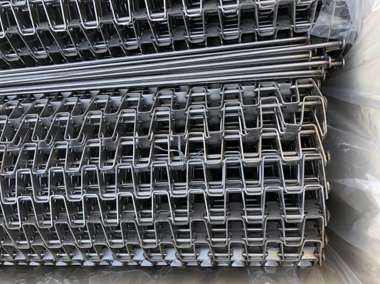 304/316 ضریب تسمه نقاله سیم تخت SS / تسمه نقاله 0.5mm-3mm