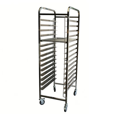 کیفیت سینی فر آلومینیومی استیل ضد زنگ 600 x 400 چرخ دستی نان تجاری قفسه قفسه نانوایی با 20 تابه کارخانه
