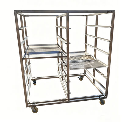 قیمت خوب لایه مواد غذایی مش استیل ضد زنگ خشک کردن زهکشی خنک کننده بان تابه چرخ دستی نانوایی تجاری برای تابه ورق آنلاین