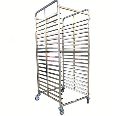 قیمت خوب آشپزخانه 600 × 400 میلی متر فلزی فولاد ضد زنگ 15 20 سطح 40 نان سینی آلومینیومی فرون نان پختن قفسه ی نانوایی تجاری با چرخ آنلاین