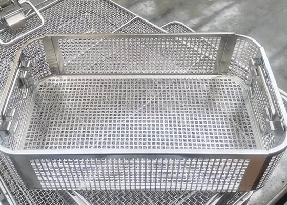 قیمت خوب سینی تمیز کننده سبد های ضدعفونی کننده ابزار استیل ضد زنگ 316L آنلاین