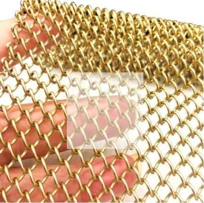 قیمت خوب پرده های مش فلزی پیوند زنجیره ای طلایی برای اتاق جداکننده تزئینی آنلاین