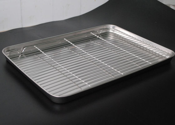 قیمت خوب سینی پخت 60*40*2.5 سانتی متر استیل 304 با قفسه آنلاین