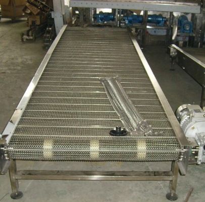 قیمت خوب 25.4mm Pitch 304 SGS Steel Mesh Conveyor Belt With Chain Link آنلاین