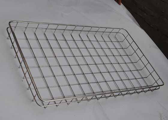 قیمت خوب Resuable 304 FDA 3mm Stainless Steel Wire Mesh Tray Baking Bread آنلاین