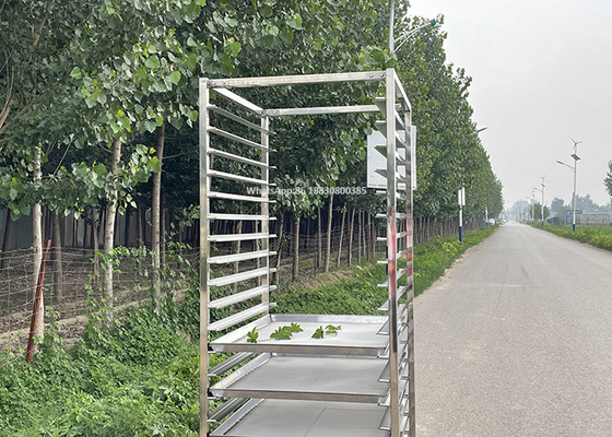 قیمت خوب چرخ دستی قفسه ای 201 استیل ضد زنگ برای سینی فر پخت نانوایی مواد غذایی 60 در 40 سانتی متر آنلاین